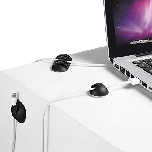 we3 Wire Clips Cable Protector,GIM 10pack Cable Clips Desktop Cord Organizer,Cable Management, Wire Holder System, Multipurpose Silicone Adhesive Cord Hooks for TV Home, Office, Cubicle, Car, Desk - Image 5