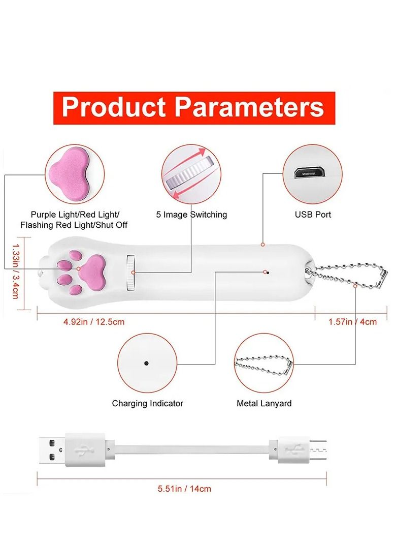 لعبة تمرينات الحيوانات الأليفة الخفيفة بالليزر على شكل مخلب القط - Image 5