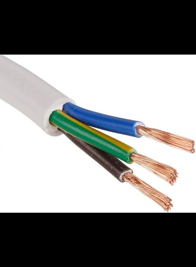 Electrical Pvc Flexible Wire Power Cord 3 Core Extension Wire Copper Wire Flexible Cable Customized Length Available (1.5MM X 2 METER)