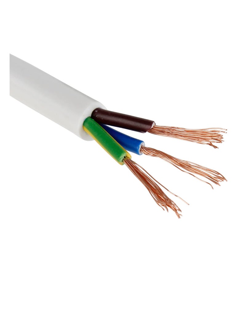 Electrical Pvc Flexible Wire Power Cord 3 Core Extension Wire Copper Wire Flexible Cable Customized Length Available (1.5MM X 2 METER)