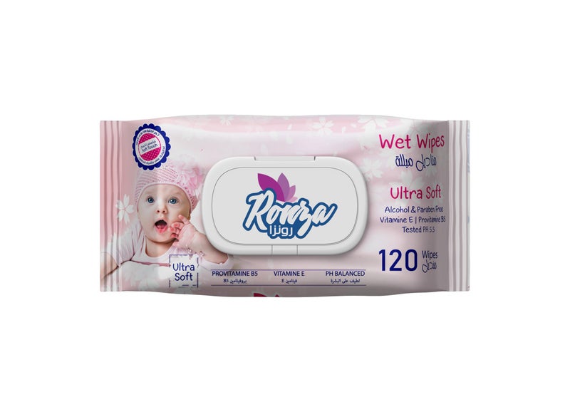 Ronza Baby Girl Wipes with Lid 120-Pieces