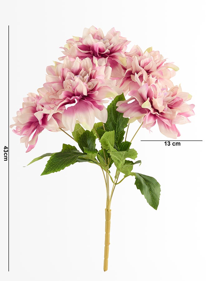 Noon East Dalia 1pc Flower Bunch with 5 buds – Light Purple | 52cm Artificial Flower Bunch | Ideal for Wedding, Living Room Decor, Hotel, Party Decoration, and DIY Décor - Image 3