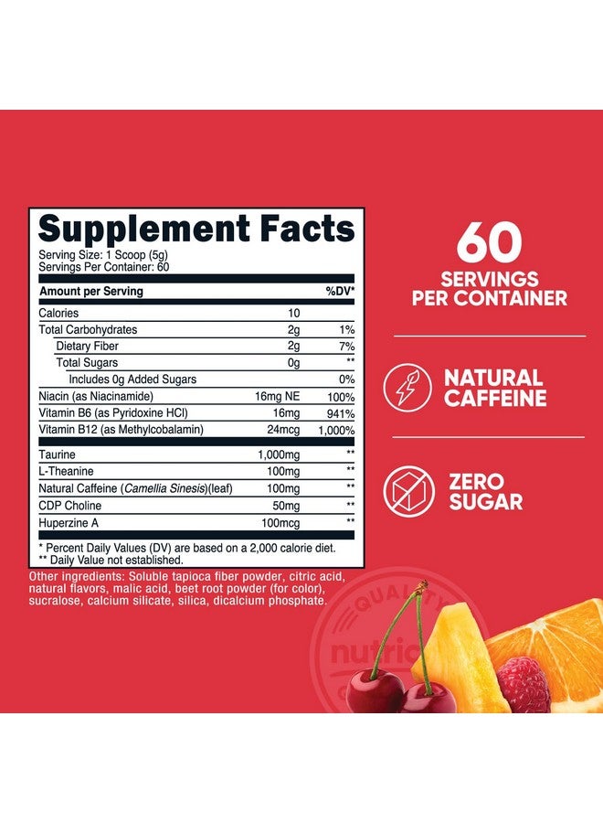 Nutricost Energy Complex (Fruit Punch) (60 Servings) - Clean Energy Powder, 300g Dietary Supplement - Image 2