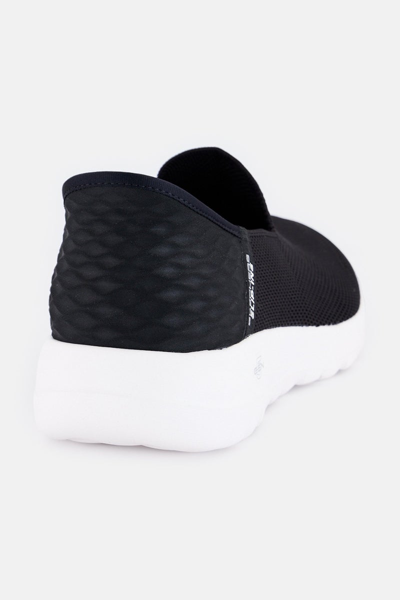 SKECHERS Women Go Walk Walking Shoes, Black - Image 3