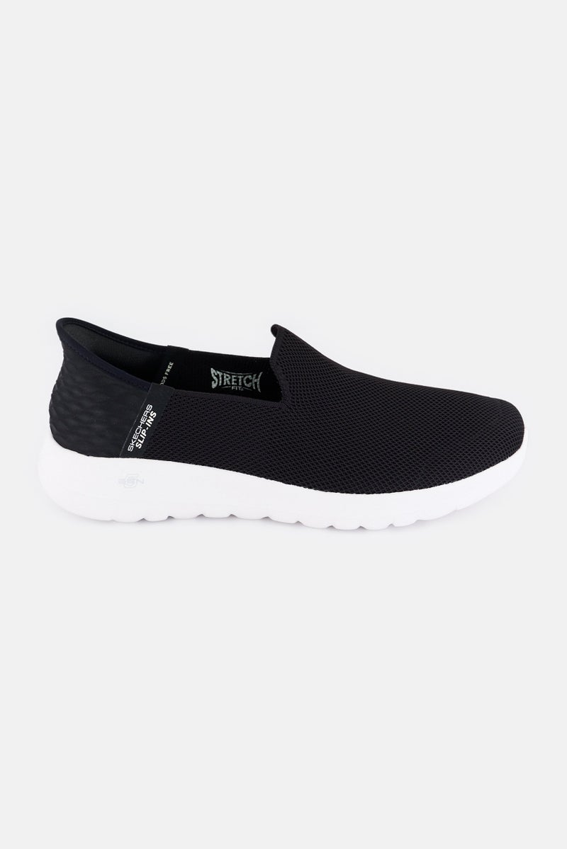 SKECHERS Women Go Walk Walking Shoes, Black - Image 4