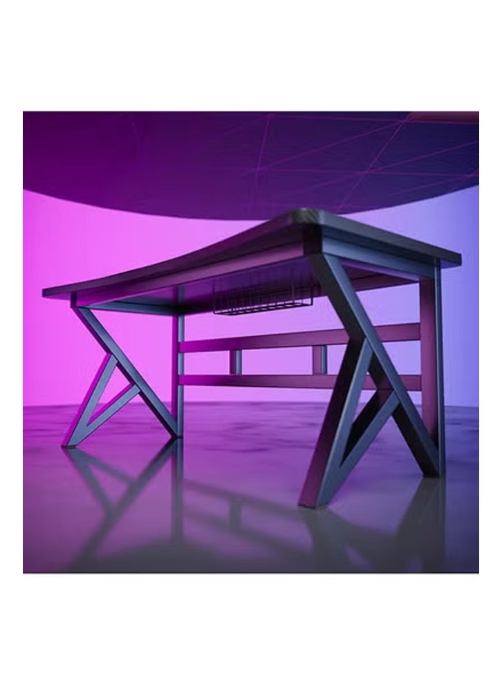 كلناميان طاولة كمبيوتر متعددة الوظائف للمكتب المنزلي 160 سم، لون أسود - Image 3