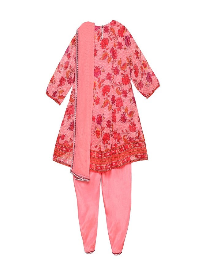 Biba كورتا بوبا للبنات من مزيج البوليستر، بنطلون دهوتي، دوباتا (KWSWTMT6096AW24PNK_وردي) - Image 5