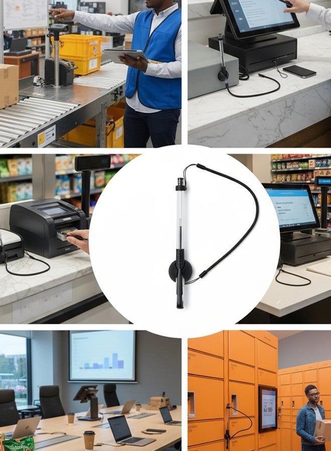 Dranvosk 3Pcs Retractable Pen Leash with Ring,Elastic Pen Lanyard for Writing Boards,Tablets & Clipboards Pen Holder Attachment (Style 1) - Image 2