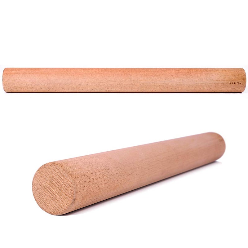 Etens Rolling Pin 17.3Inch, Professional Dowel Wood Rolling Pins for Baking Pasta Pizza Pie and Cookie, Wooden Dough Roller Pin (Straight Style, Large 1.73 Inch Diameter) - Image 2