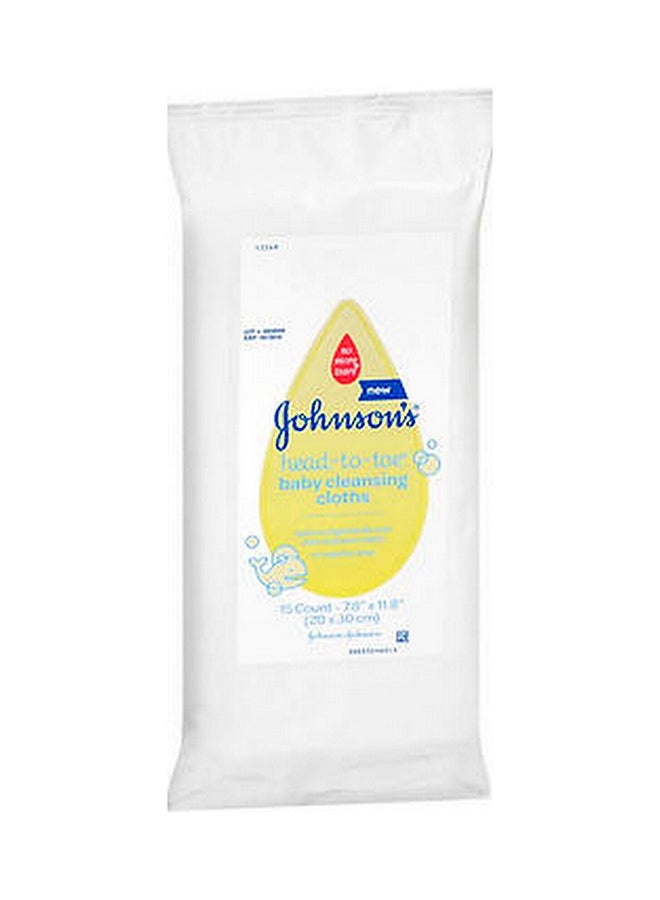 15- Pieces Head-To-Toe Baby Cleansing Cloths