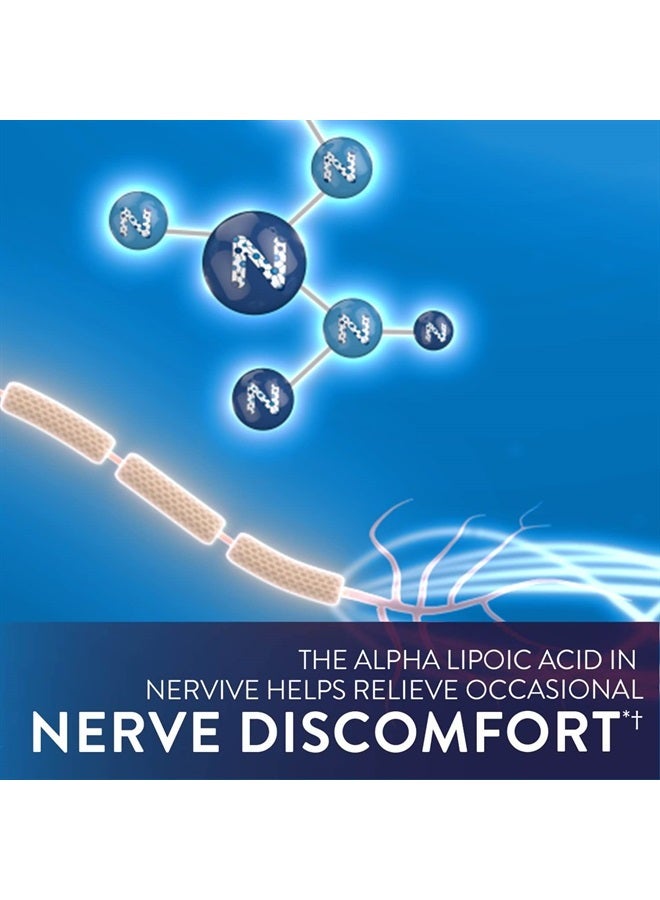Nervive تخفيف الأعصاب PM، لآلام الأعصاب، الضعف، وعدم الراحة في الأصابع، أصابع القدم، اليدين، والقدمين*†، حمض ألفا ليبويك ALA، فيتامين B1، فيتامين B6، ميلاتونين، بابونج، لافندر، إمداد أقراص لمدة 30 يومًا - Image 5