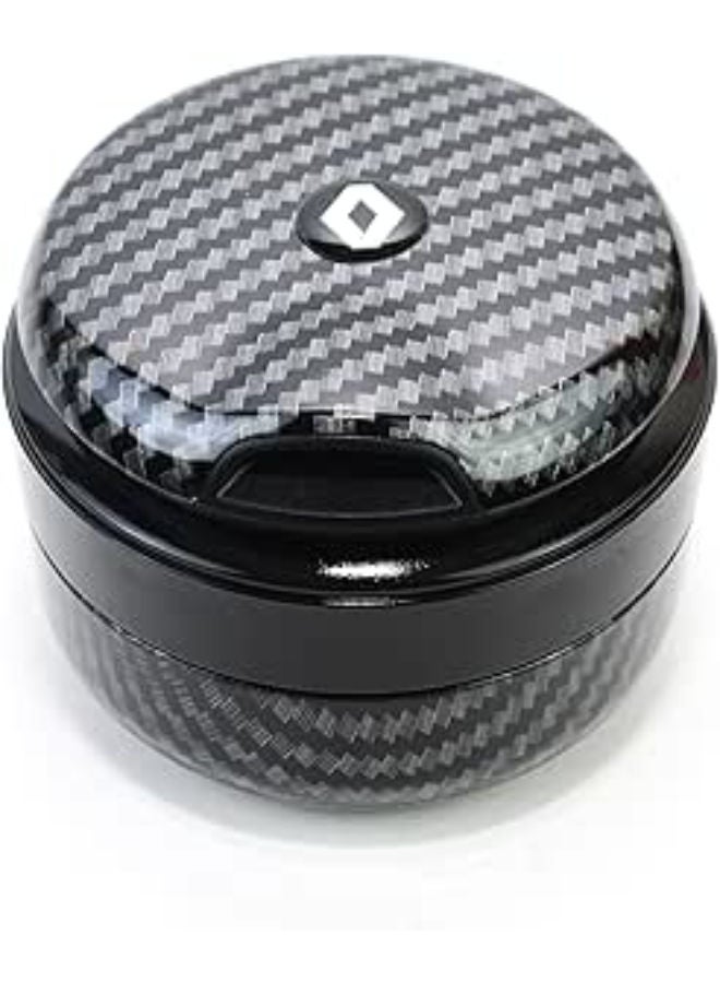 Carbon Car Ashtray with Lid Easy Clean Up with ceramic liner car cup and Blue Led - Renault - Image 1