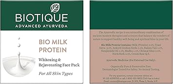 Biotique Bio Milk Protein Whitening and Rejuvenating Face Pack For All Skin Types - Image 2