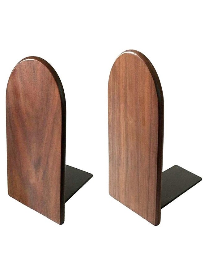 Bamber Wood Bookends, Decorative Bookends for Shelves Heavy Books, Office Book Stand, Black Walnut, H6.7 x W4.7 x L3.9 - Image 3
