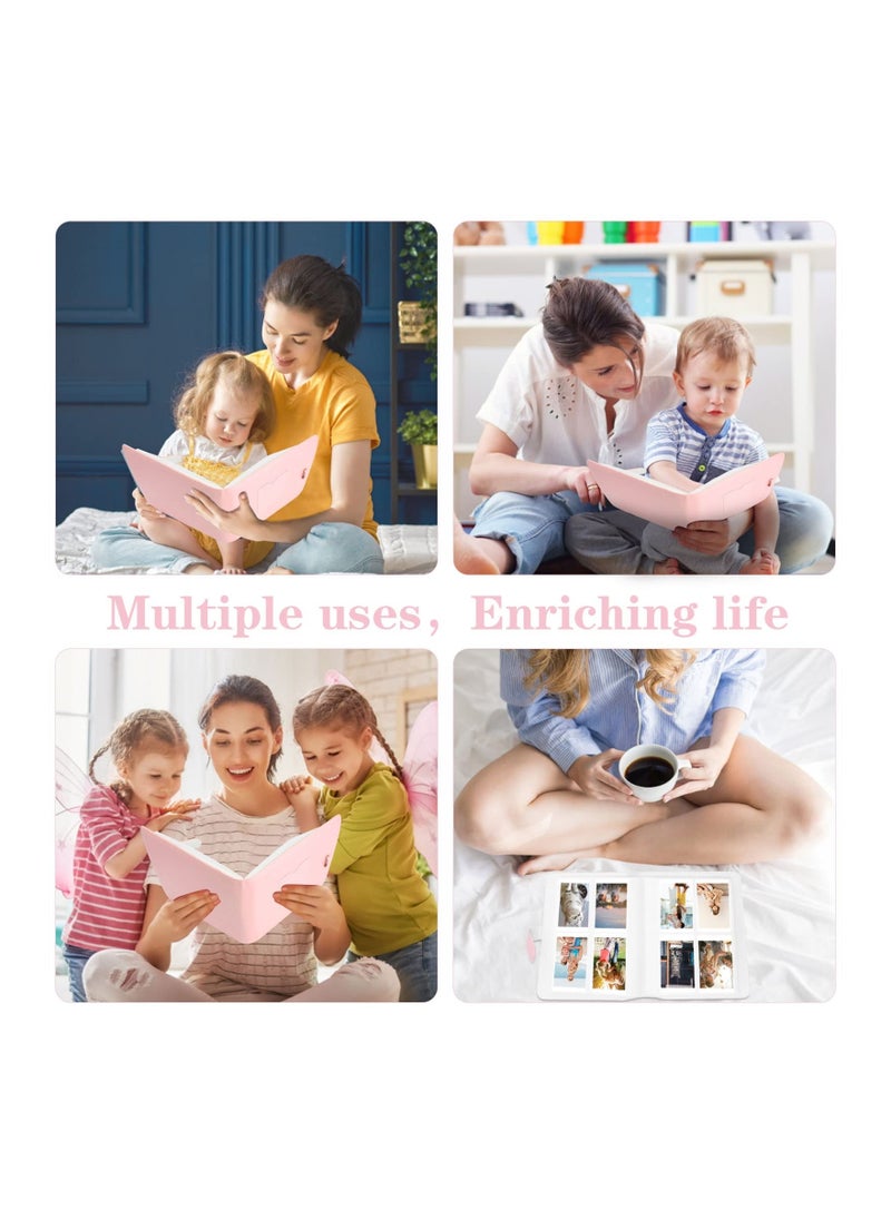 Generic 273 Pockets Photo Album PU Leather Albums Instant Mini with 20 Sticker for 3 Inch Film Camera Printer Pictures Book Pink  - Image 2