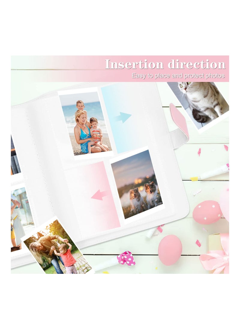 Generic 273 Pockets Photo Album PU Leather Albums Instant Mini with 20 Sticker for 3 Inch Film Camera Printer Pictures Book Pink  - Image 4