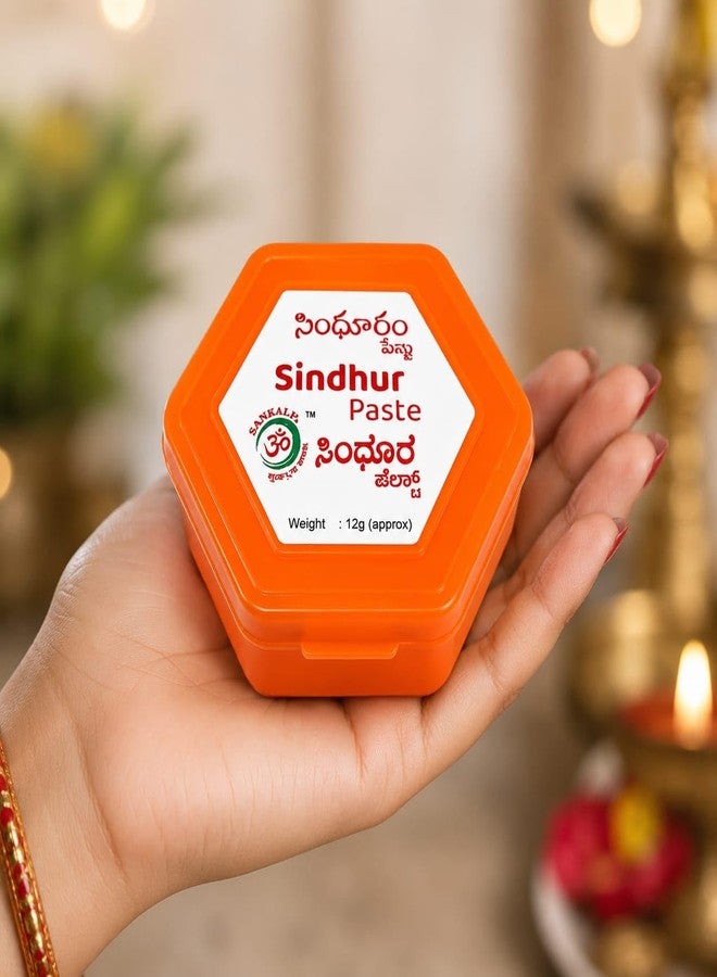 Organic Sindoor Paste | Waterproof Long lasting, Smudge Proof Sindoor | Pure and Natural Orange Colour, Long lasting| Natural and Organic | Pack of 2 - Image 4