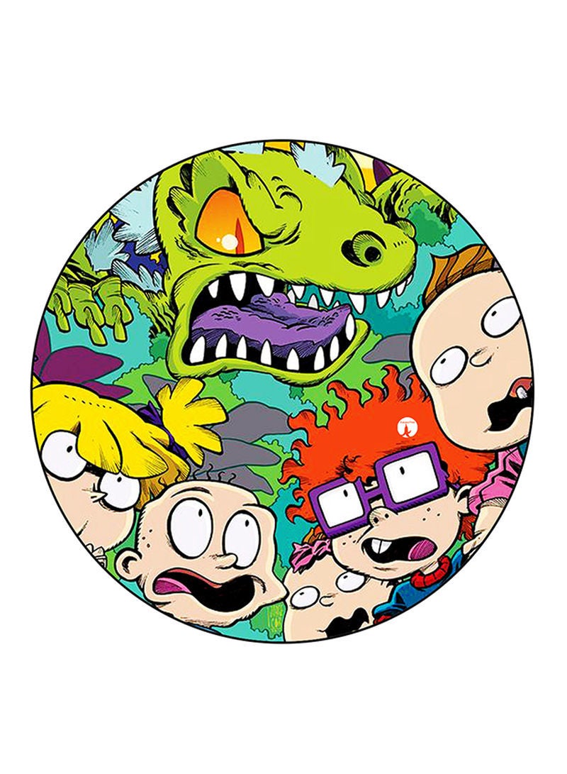 RKN Rugrats Printed Mouse Pad  Round  Multicolour