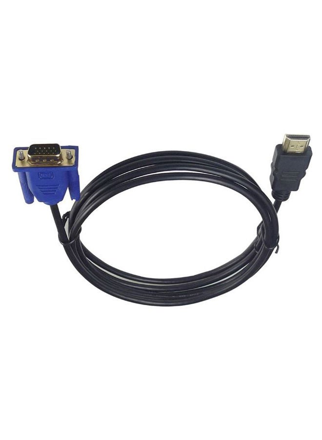 NIBEMINENT HDMI Male To VGA Cable 5meter Black/Blue - Image 2