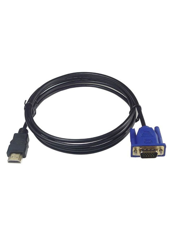 NIBEMINENT HDMI Male To VGA Cable 5meter Black/Blue - Image 1