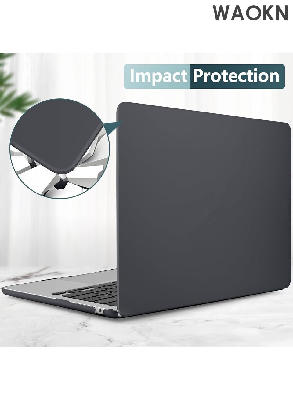 Compatible with M4 MacBook Air 15 Inch Case 2025 2024 2023 A3241 A3114 A2941 M3 M2 with Liquid Retina Display & Touch ID, Protective Plastic Hard Shell Cover 15" - Matte Black