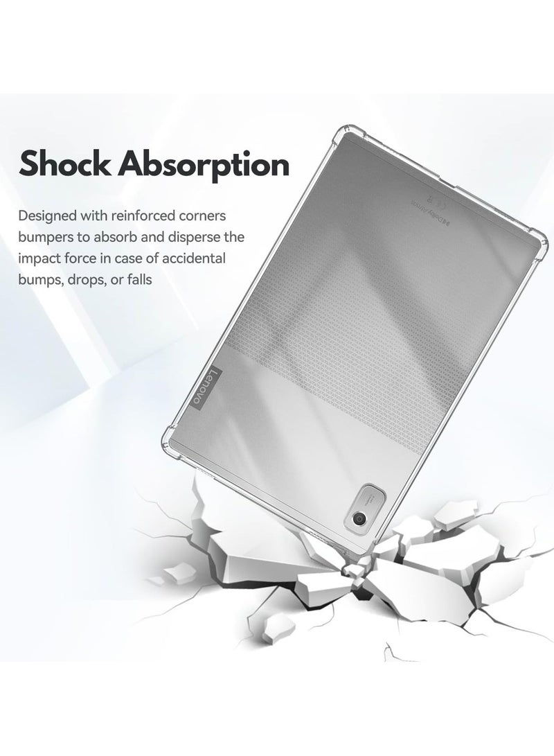 VKL Clear Case Compatible with Lenovo Tablet M9 Transparent Shockproof Anti-Scratch Protective Cover Shell Soft TPU Skin Bumper Back Case - Image 4