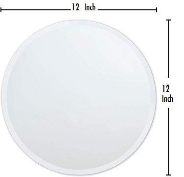 SEVEN HORSES Round Wall Mirror Size Round 12 Inch Unframed White - Image 2