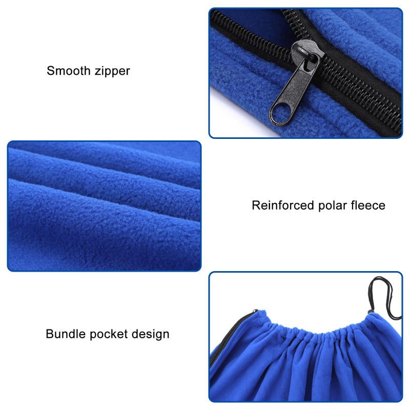 Blue Velvet Sleep Bag Cover Space Saving Campers Storage Bag For Backpacking Emergencies Preparedness Blanket - Image 5