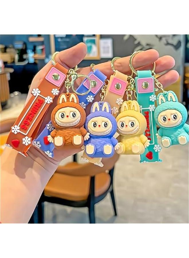 Cute Kawaii Rabbit Keychain,Cartoon Monsters Home Decoration,Silicone Key Ring Charms Accessories Gifts - Image 3