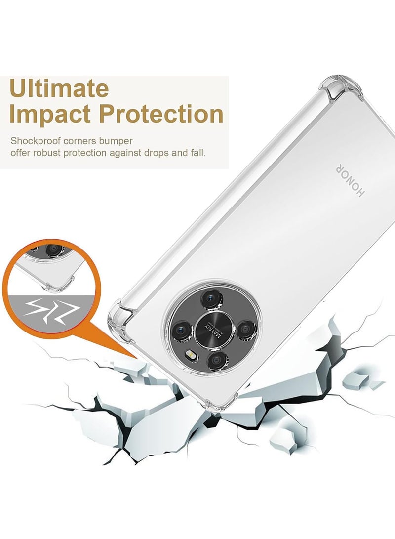 Honor X9d Case, Clear Shockproof Protective Cover, Ultra Thin Slim Fit TPU Scratch-Resistant Back Shell - Clear - Image 4