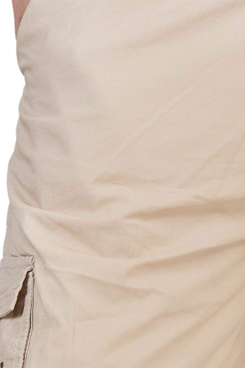 0-DEGREE Men's Regular Fit Three Quarter Shorts Beige 38 Inch Waist - Image 4