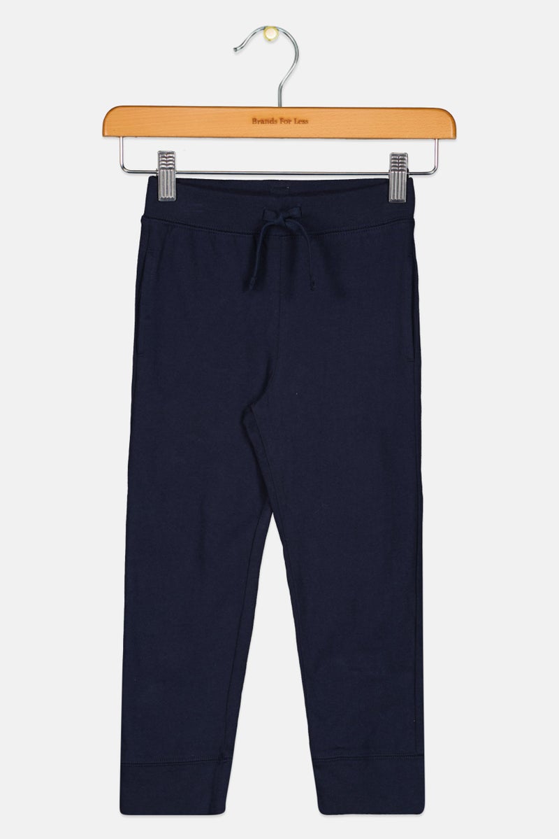GAP Toddlers Boy Plain Drawsting Sweatpants, Navy  - Image 1