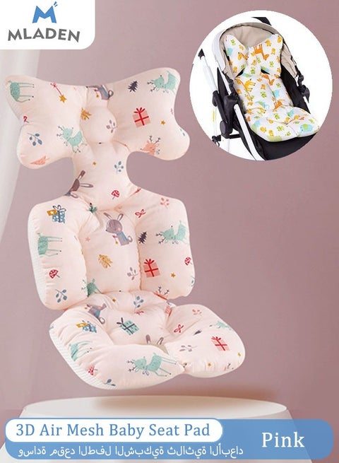 3D Air Mesh Breathable Car High Chair Cushion for Infant Soft Padding Stroller Liner Universal Baby Seat Pad Liner for Stroller Baby Seat Pad