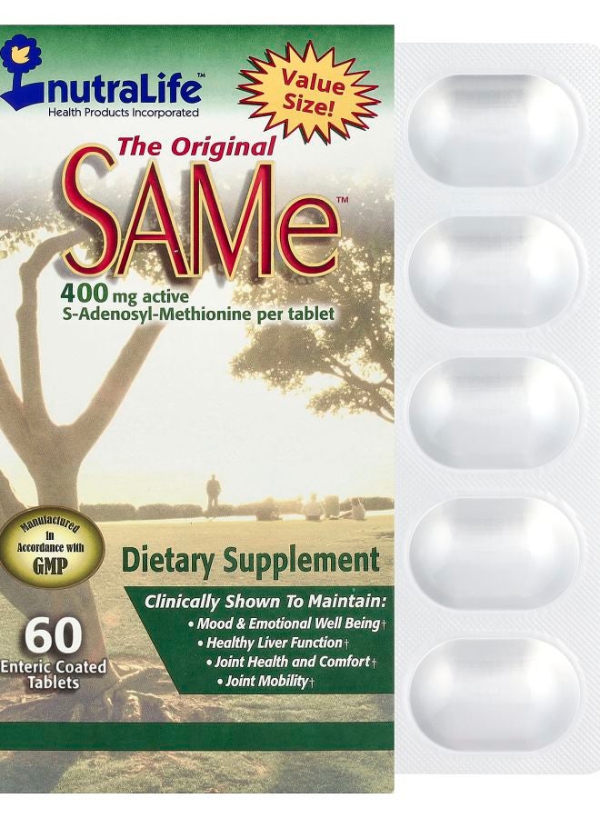 The Original SAMe™ S-Adenosyl-Methionine 400 mg 60 Enteric Coated Tablets