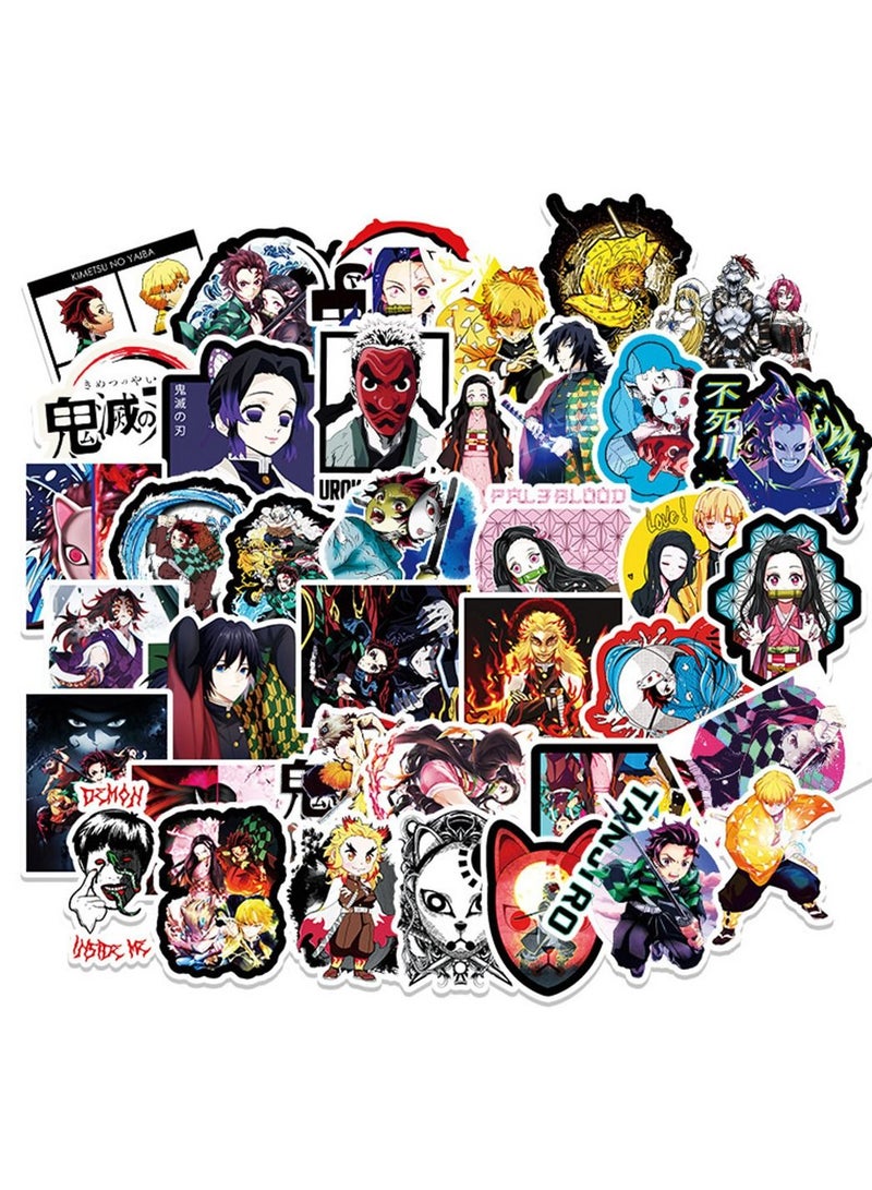 general 50-Piece Demon Slayer Cute Vinyl Waterproof Sticker
