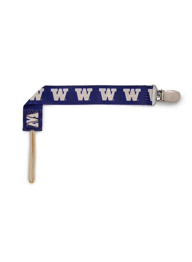 BooginHead BooginHead Baby Newborn PaciGrip Pacifier Clip, Holder, Toy, Teether, Soothie, Universal Loop, Officially Licensed Collegiate University of Washington, UW - Image 1