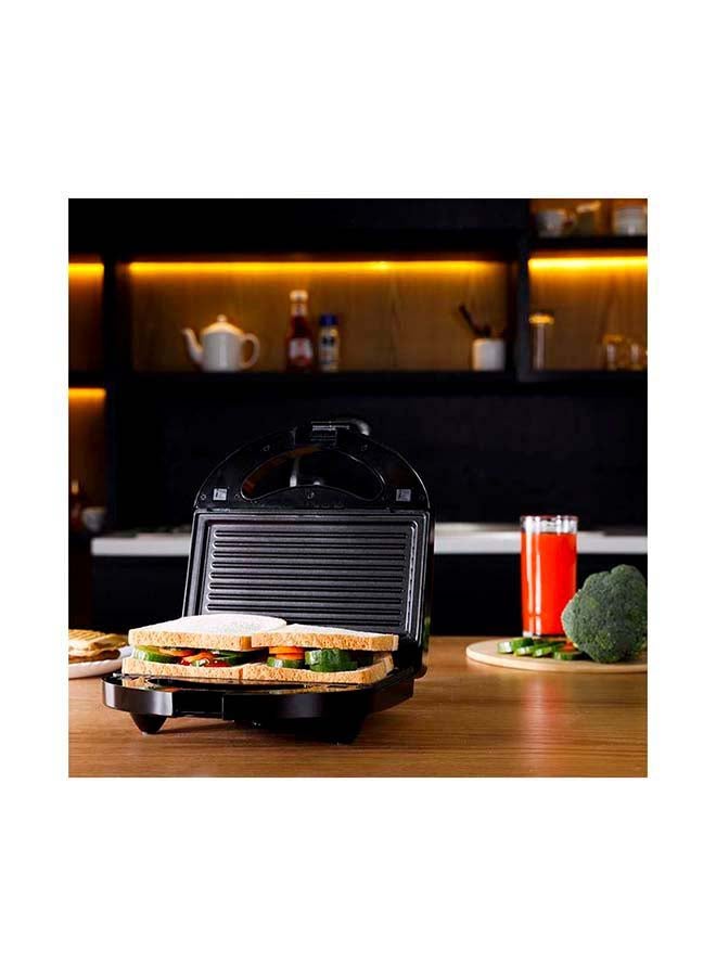 Olsenmark 3 In 1 Multiplate Sandwich Maker 2 Slices 750 W OMSM2428 Black/Silver - Image 3