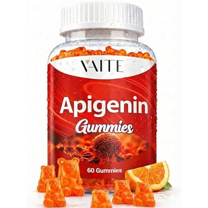 VAITE Apigenin Supplement 150mg - Chamomile Extract Vegan Gummies with Flavonoids, Bioflavonoids & Polyphenols - Plant-Based Relaxation Support - Liposomal Calm Formula - Non-GMO Herbal Mood Balance - Image 1