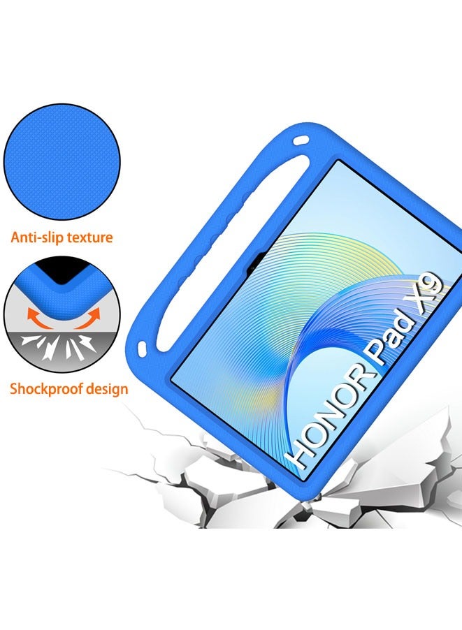 Muyixin حافظة مناسبة للأطفال لجهاز Honor Pad X9/ X8 Pro Tablet مقاس 11.5 بوصة ومضادة للسقوط مع غطاء مع حامل قلم رصاص - أزرق - Image 3