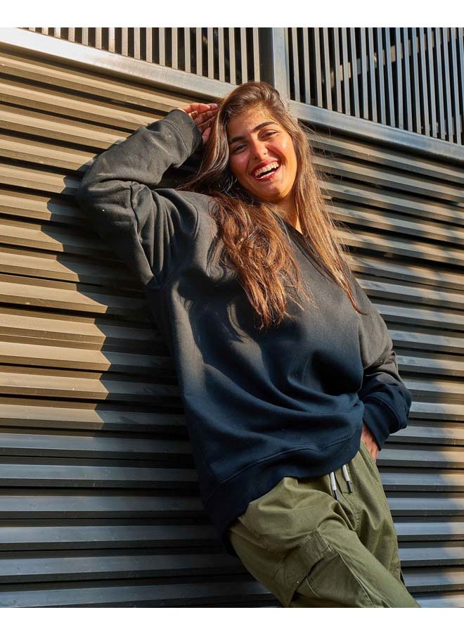 NAS Trends - basic-unisex-oversized-crew-neck-sweatshirt-black-1 - Image 1