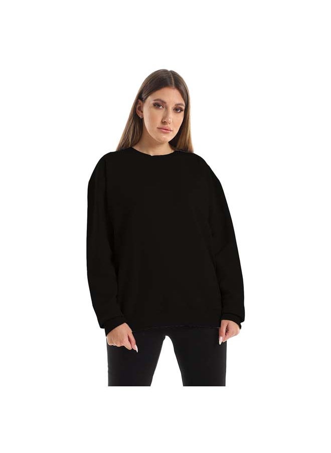 NAS Trends - basic-unisex-oversized-crew-neck-sweatshirt-black-1 - Image 1