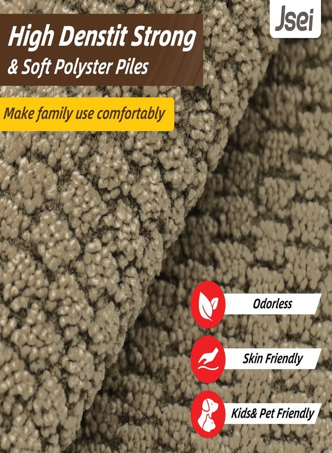 JSEI Dirt Trapper Door Mat 20"x32", Non-Slip Entryway Rugs Doormat Indoor, Washable Absorbent and Stain Resist Welcome Floor Mat for Front Door, Dog Door Mat, Muddy Wet Shoes & Paws, Beige - Image 4