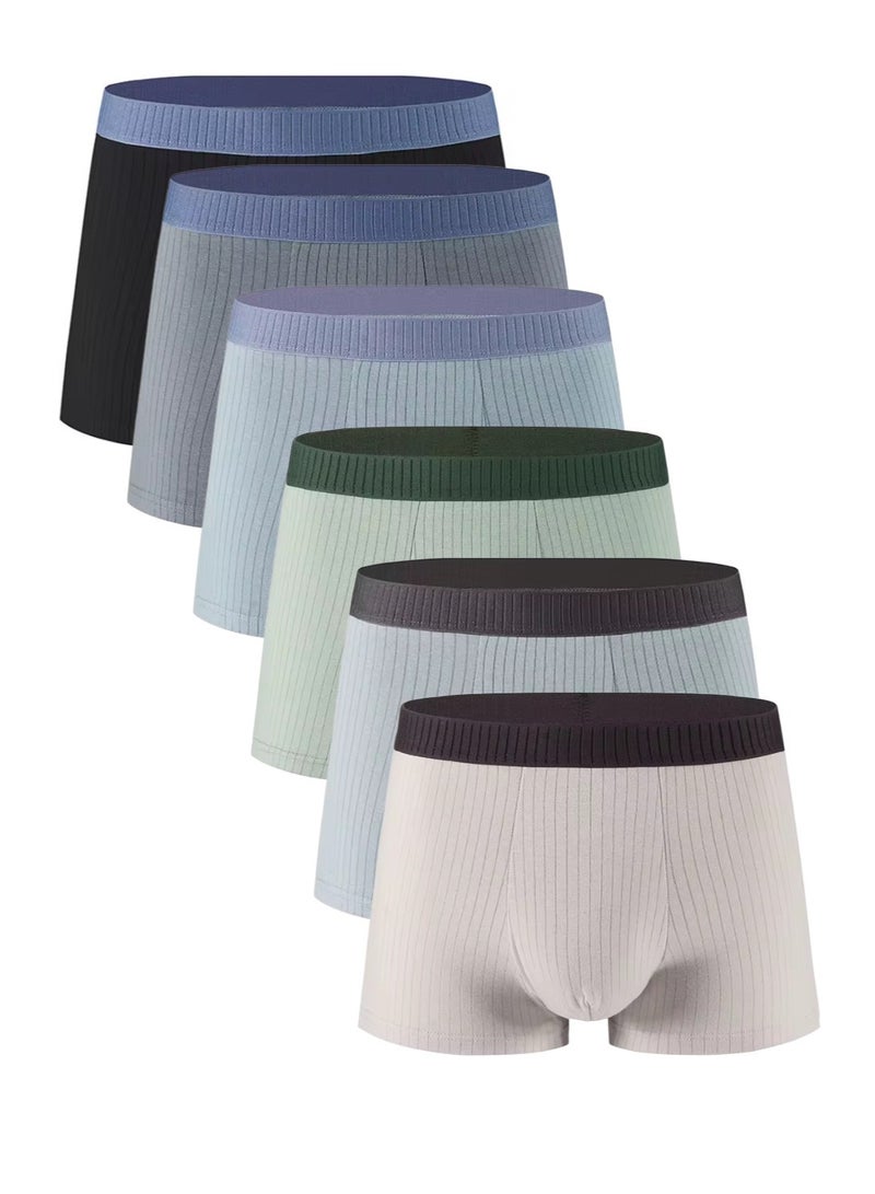6 pieces Mens Underwear Cotton Boxer Briefs  - Image 1