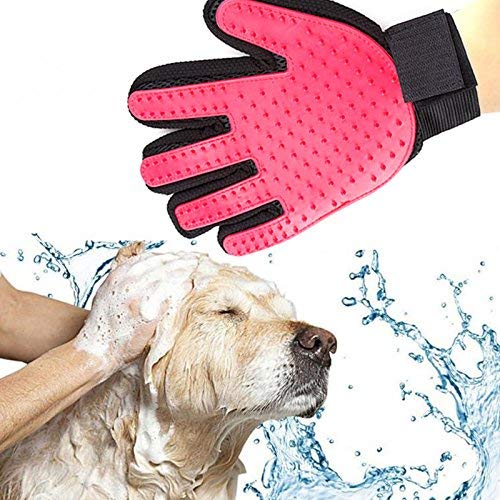 KPS Cleaning Hair Brush Comb Animal Massage hair Removal Dog Grooming Shedding Bath Gloves (Multicolour) 5 Finger Deshedding Glove Great for Cats and Dogs (PACK OF 1) - Image 3