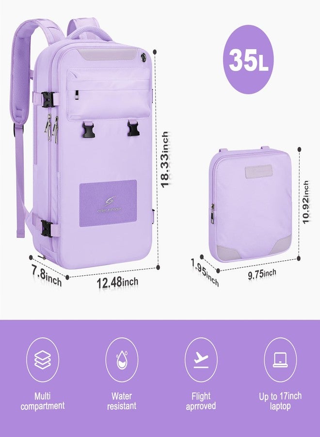 Maelstrom Travel Backpack for Women Men,35L Laptop Backpack Fits 17-Inch Laptop,Waterproof Carry On Backpack for Airplanes with Detachable Crossbody Bag&Shoe Compartment,Purple - Image 3