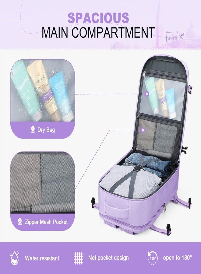 Maelstrom Travel Backpack for Women Men,35L Laptop Backpack Fits 17-Inch Laptop,Waterproof Carry On Backpack for Airplanes with Detachable Crossbody Bag&Shoe Compartment,Purple - Image 4