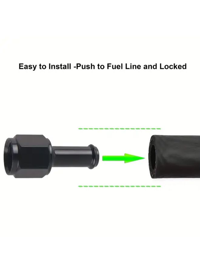 AN6 Female To 5 16 Barb Adapter 2pcs Aluminum Straight Fuel Exhaust Pipe Fitting - Image 4