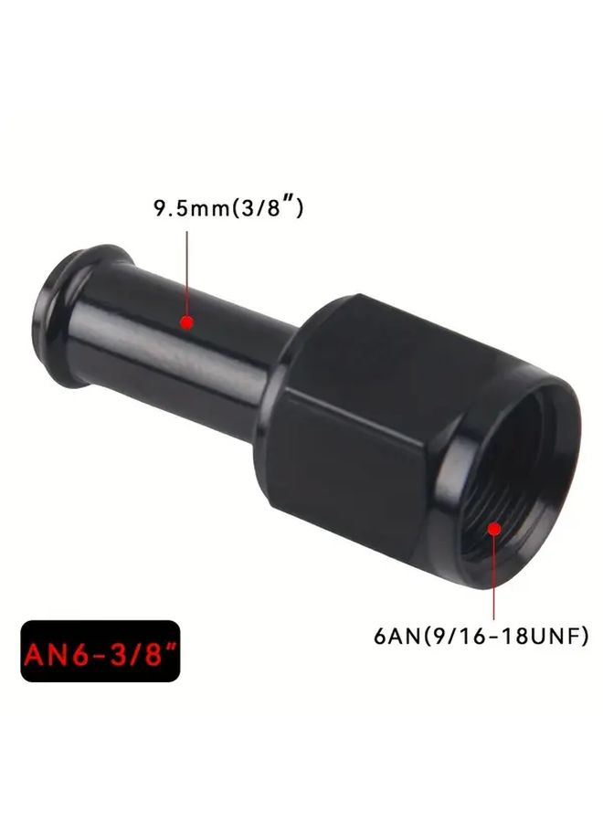 AN6 Female To 5 16 Barb Adapter 2pcs Aluminum Straight Fuel Exhaust Pipe Fitting - Image 2
