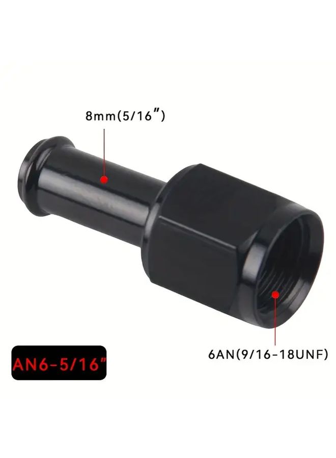 AN6 Female To 5 16 Barb Adapter 2pcs Aluminum Straight Fuel Exhaust Pipe Fitting - Image 3
