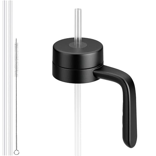 MALAXIGOO Replacement Lid for Hydroflask Wide Mouth Water Bottle, Top Lids with Straw for Hydro Flask Accessories, Top Sport Bottle Handle Cap for Hydroflask 12 16 20 32 40 64 128 oz Wide Mouth - Image 1